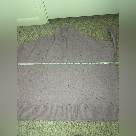 LOFT purple speckled oversized sweater pullover size SP - Picture 5 of 7